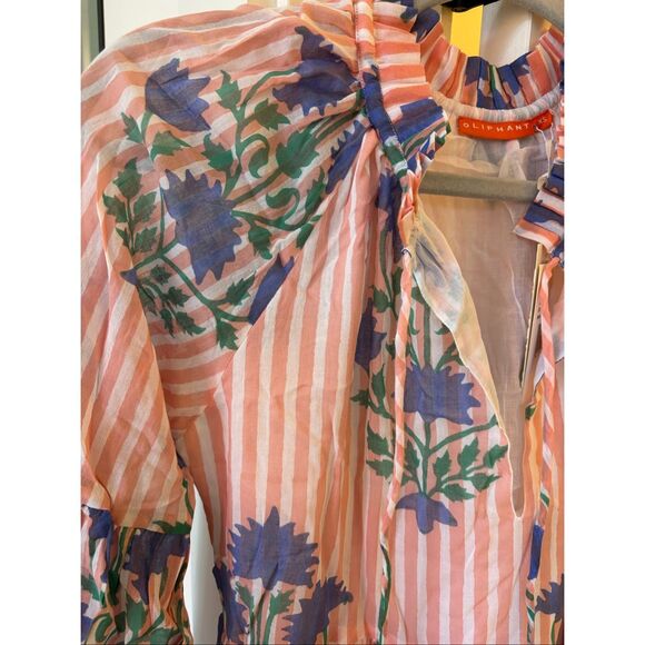 NWT Oliphant balloon sleeve dress in Jaipur peach XS, $268 - Picture 3 of 6